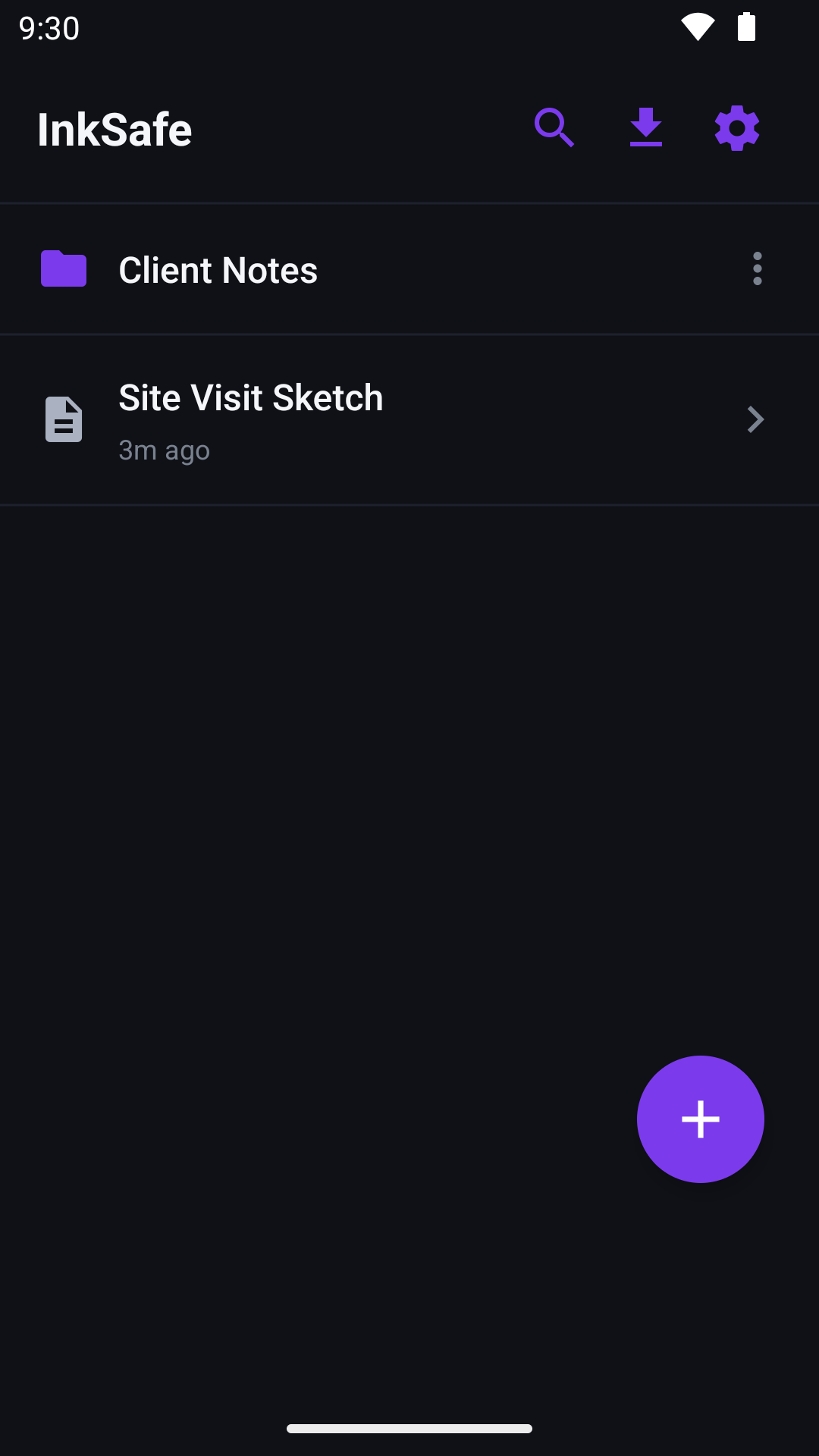 InkSafe screen 2