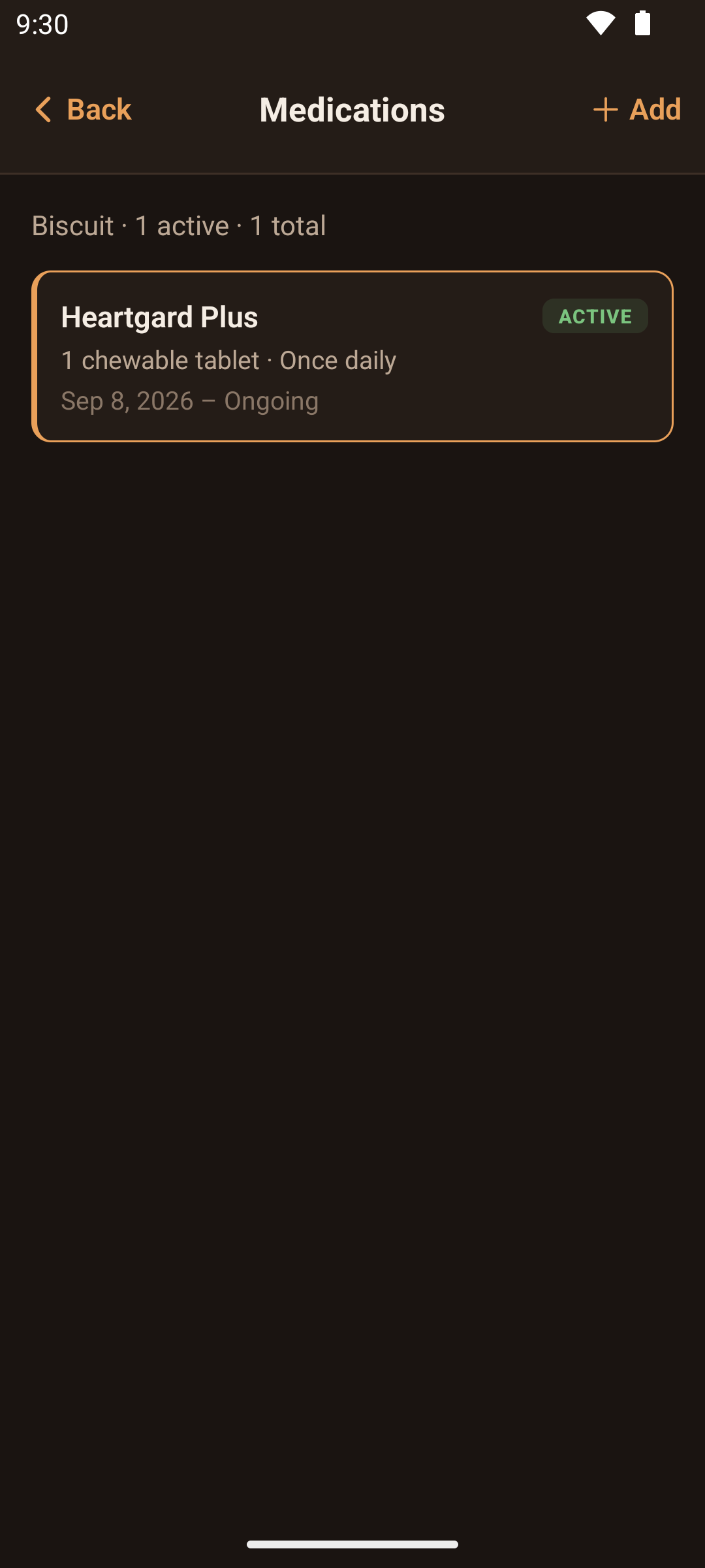 PawJournal screen 5
