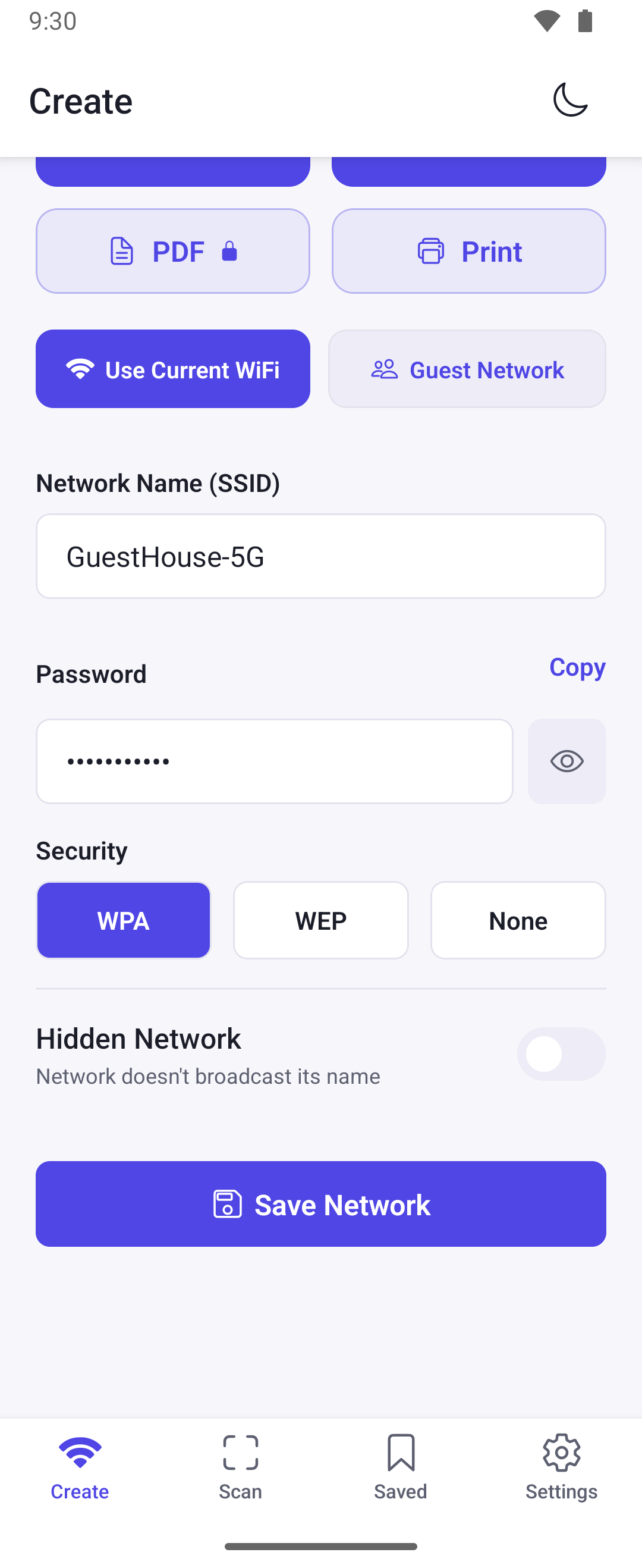WiFi Share screen 5